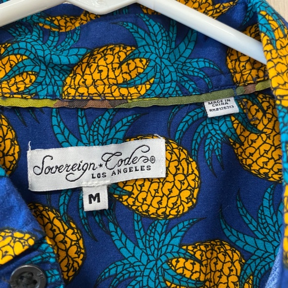 Sovereign Code Pineapple Print Size M Women’s  Polo Shirt - Picture 9 of 9
